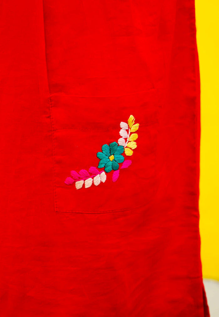 BaeBeeBoo Gabriela Red Mexican Kids Dress