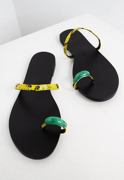Bayou Vera Sandals - Yellow