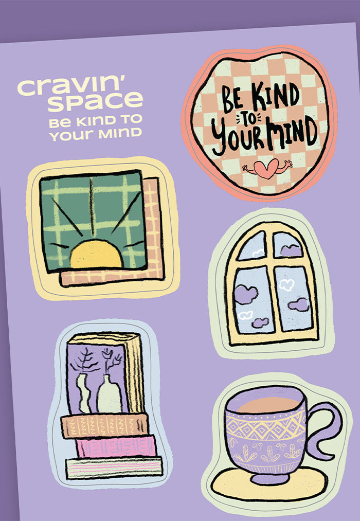 Cravin' Space Be Kind Sticker Sheet