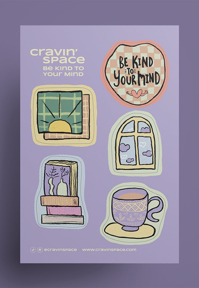 Cravin' Space Be Kind Sticker Sheet