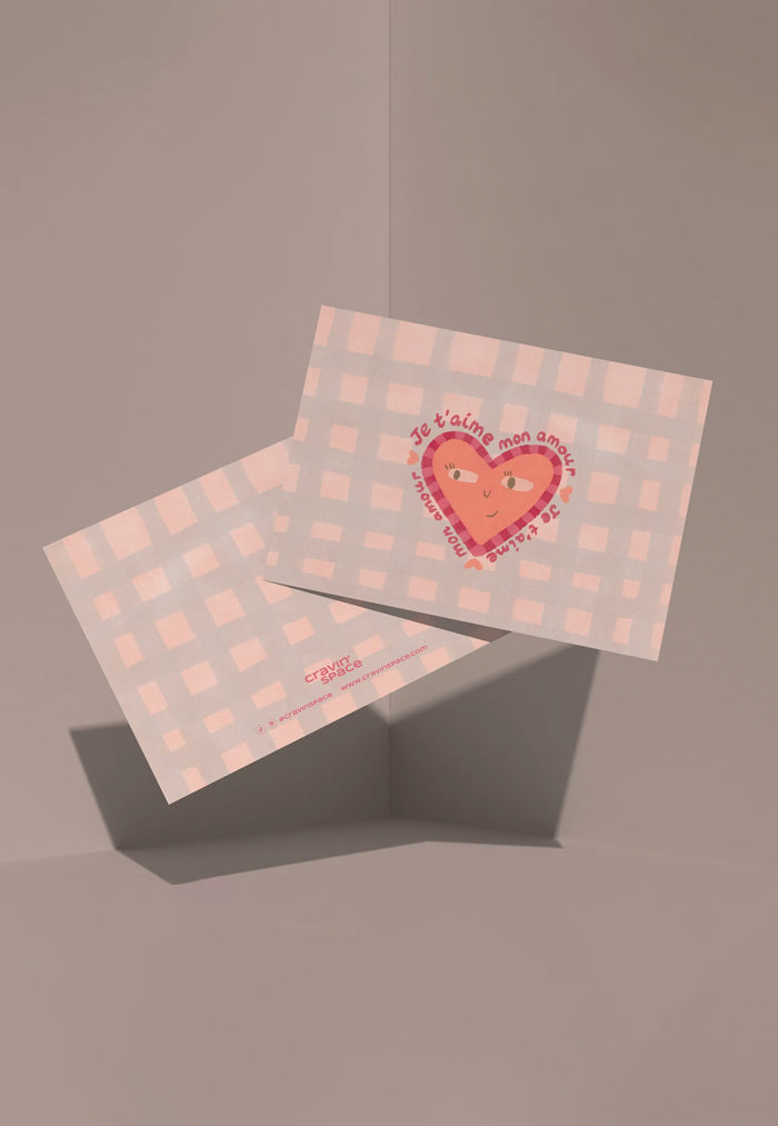 Cravin' Space Je t'aime Mon Amour Card