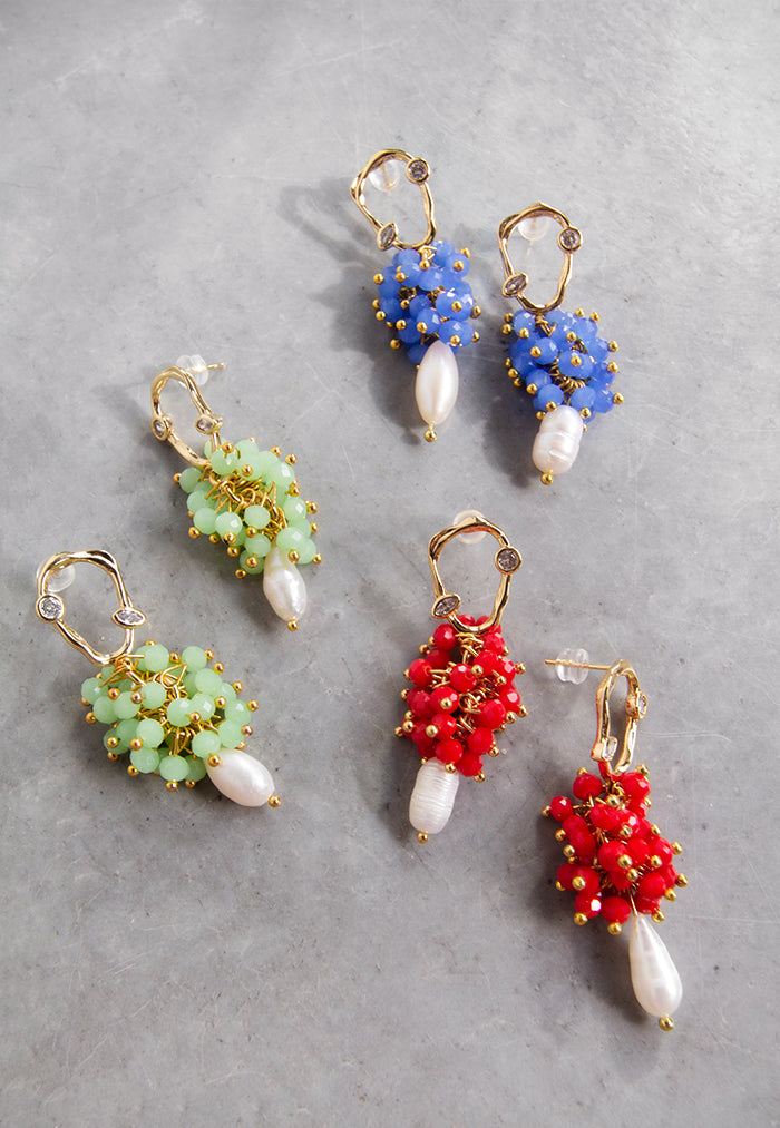 Envet Grape Pearl Earrings