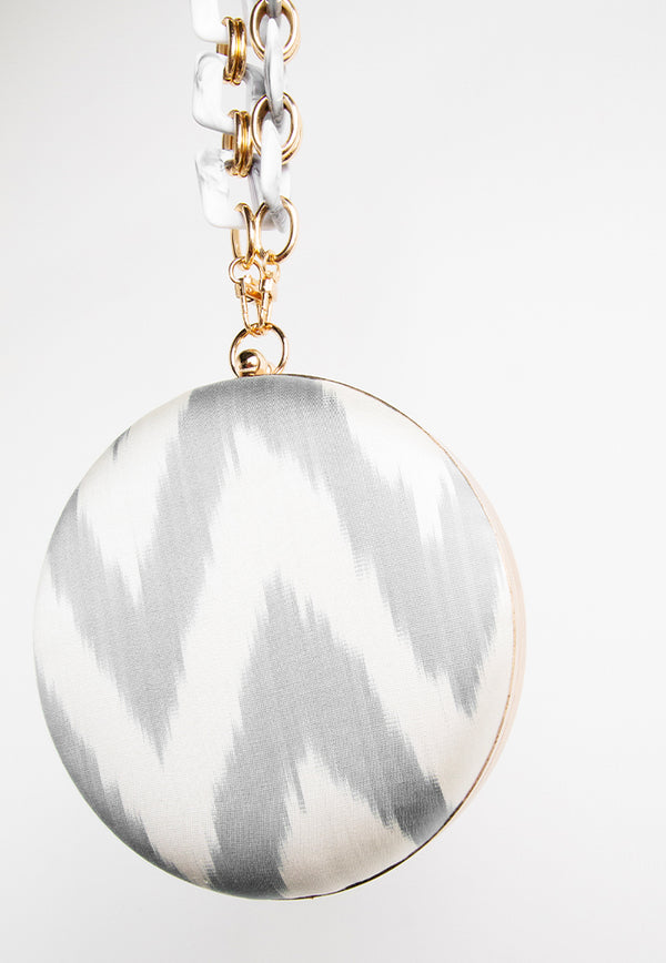 Frankitas Putri S Ikat Clutch - Silver