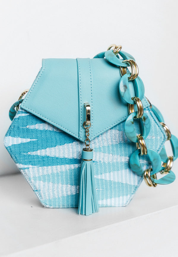 Frankitas Mini Koko Hexagon Bag - Aqua