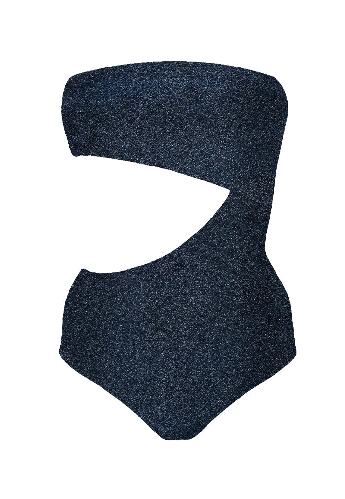 HÁI Strapless Cut-Off One Piece Swimsuit - Navy