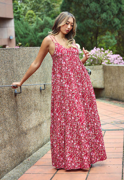 Indii Breeze Maddy Maxi Dress - Primrose Red