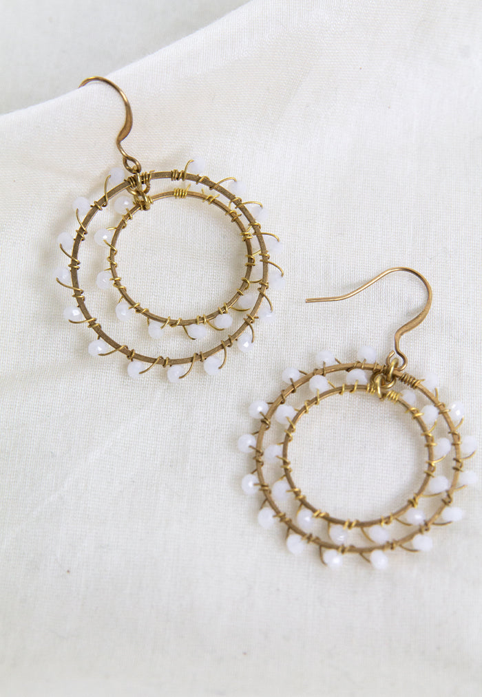 Just Gaya's Double Circle Beaded Earrings