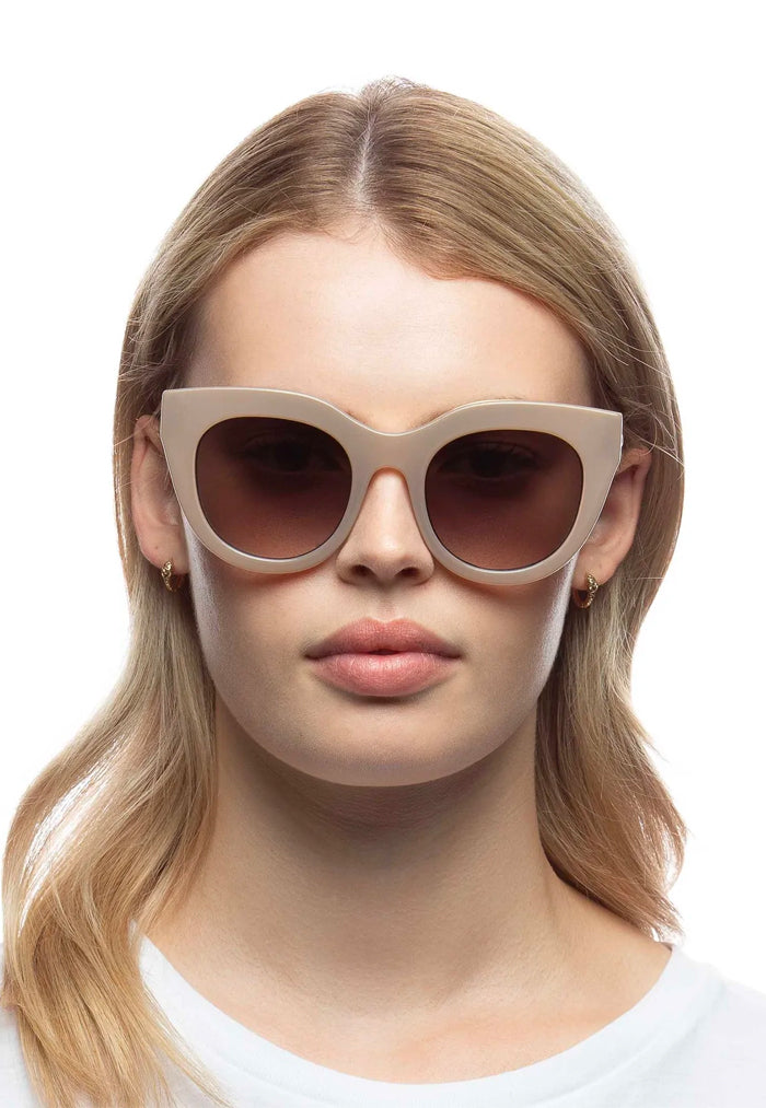 Le Specs Air Heart Sunglasses - Oatmeal