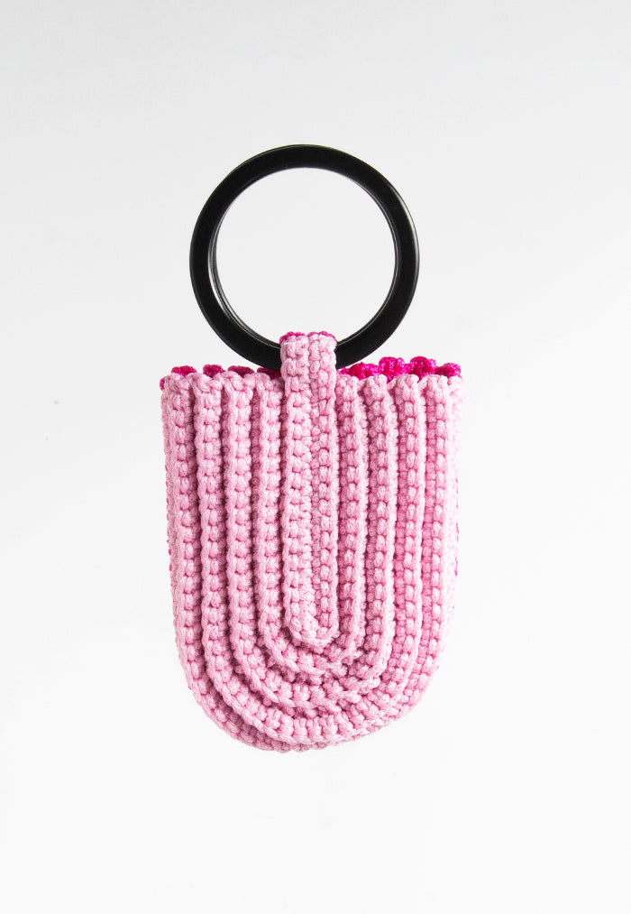 Li Na Lay Nar Crochet U Tote - Fuchsia/Pink