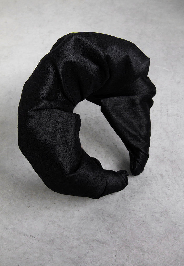 luulaa Eloise Black Silk Headband