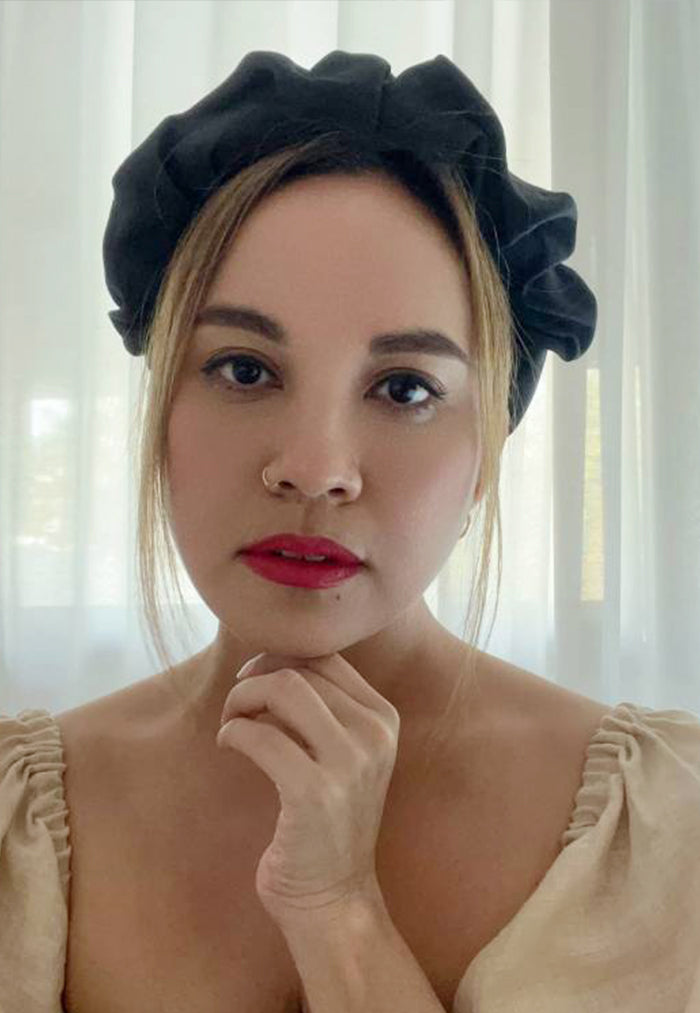 luulaa Eloise Black Silk Headband