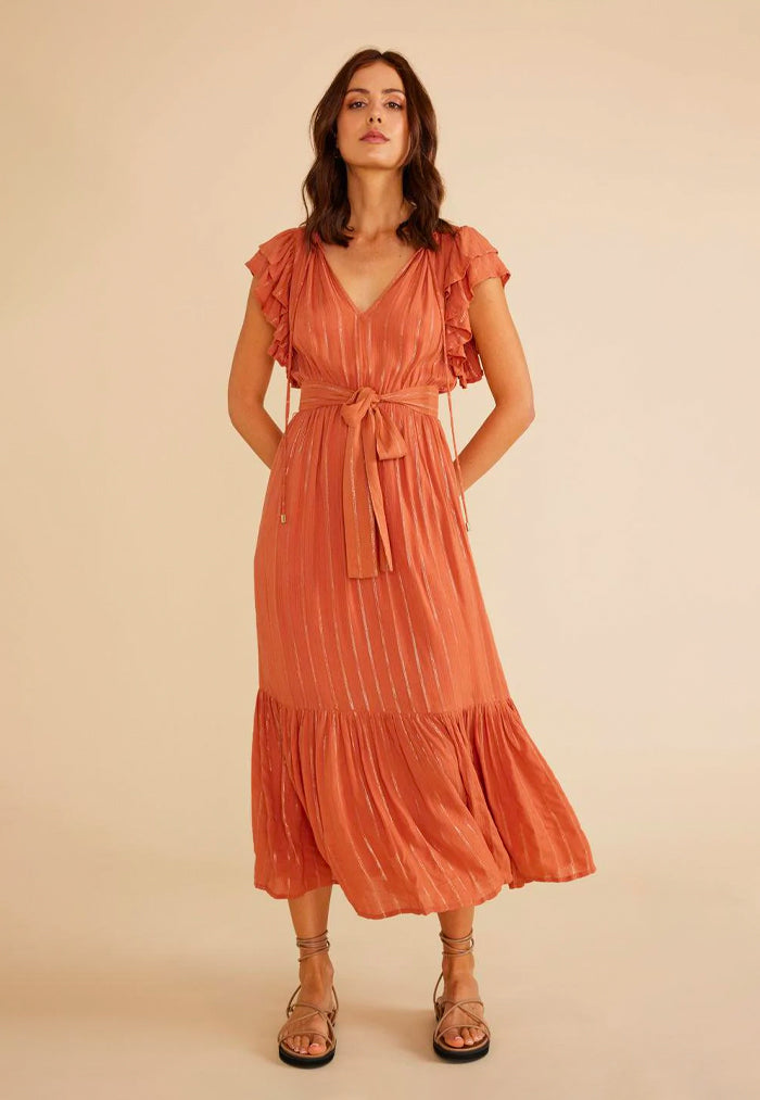 MINKPINK Kaia Frill Midi Dress