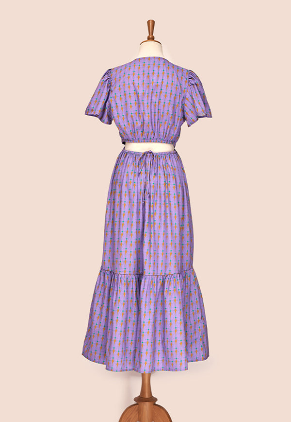 Nala Polo Midi Dress- Love For Lattice Lavender