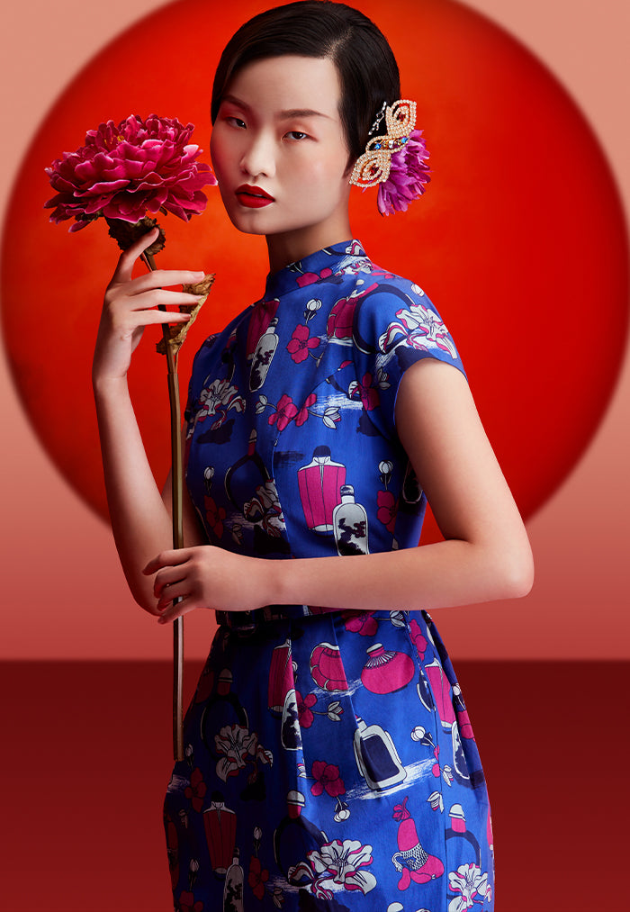 Nala Tulip Cheongsam - Genie in a Bottle Lapis