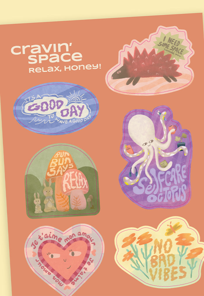 Cravin' Space Relax Honey Sticker Sheet