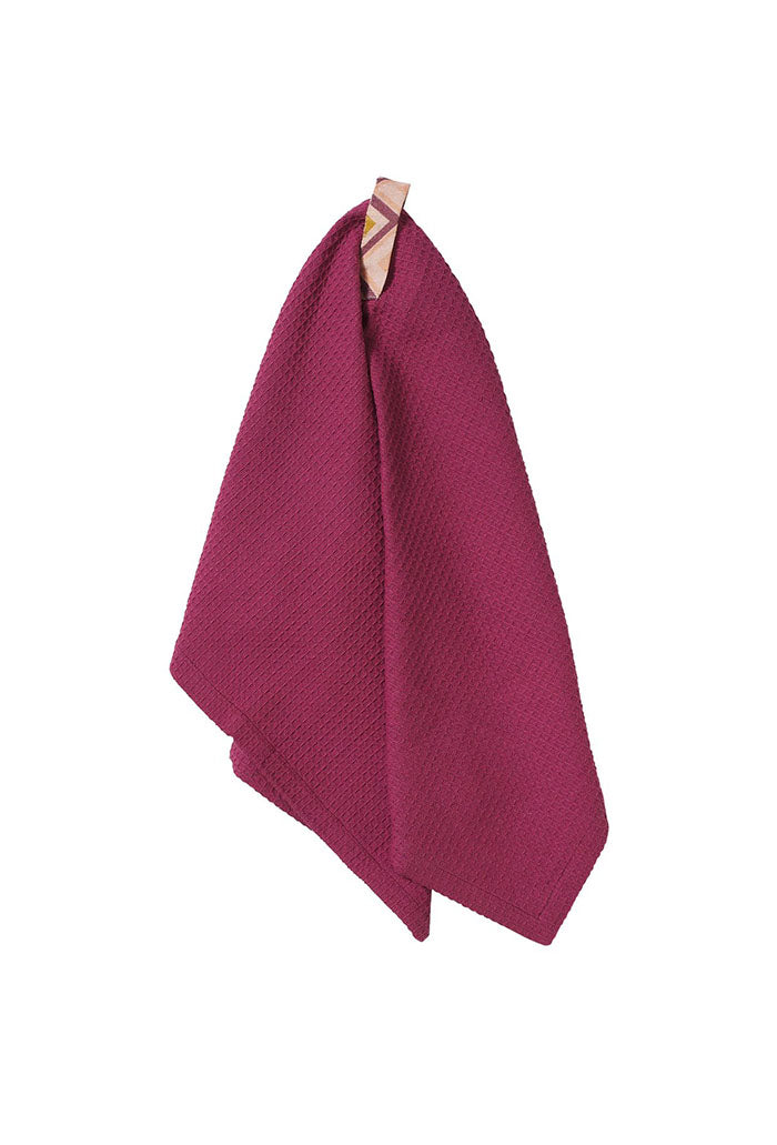 Sage and Clare Hugo Tea Towel - Plum
