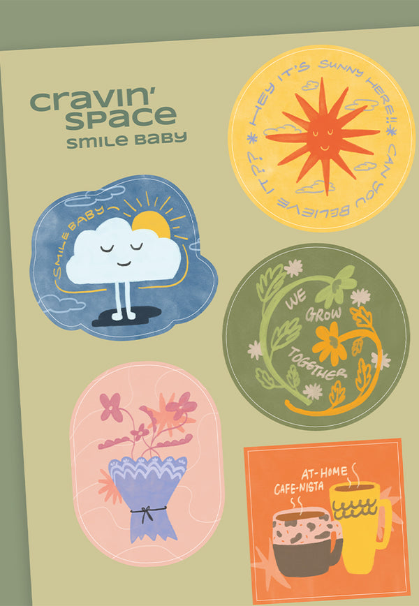 Cravin' Space Smile Baby Sticker Sheet