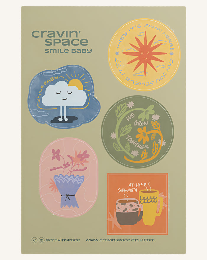 Cravin' Space Smile Baby Sticker Sheet
