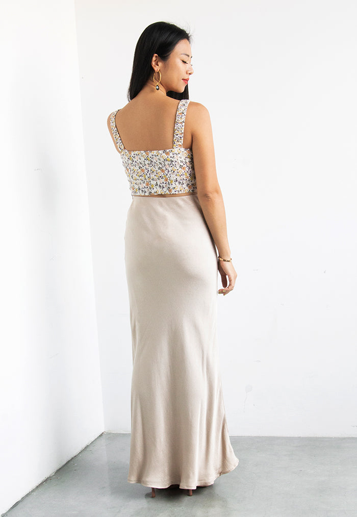 Staple the Label Sofia Bias Slip Skirt
