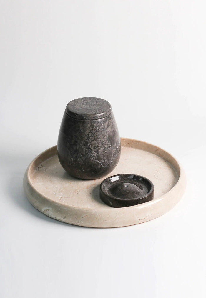 stillgoods Ebb Incense Holder - Black Marble