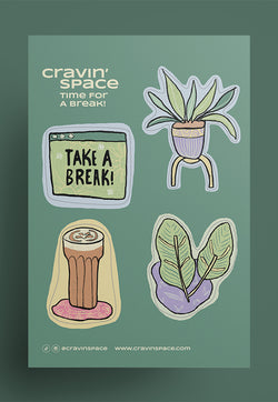 Cravin' Space Take A Break Sticker Sheet