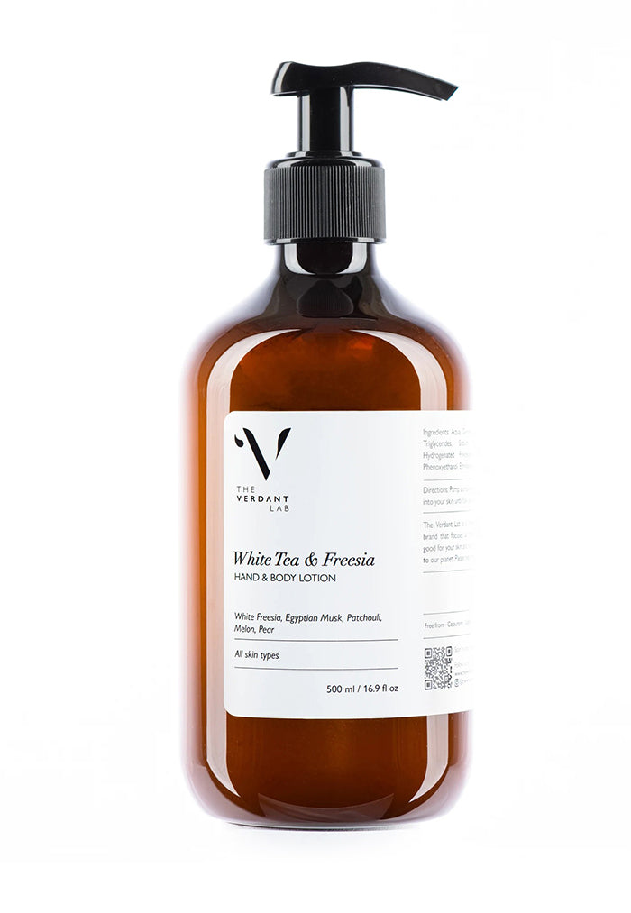 The Verdant Lab Hand & Body Lotion - White Tea & Freesia