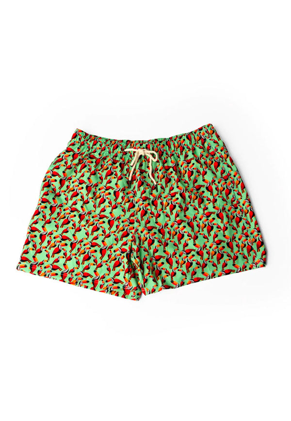 Two Left Feet Swim Trunks - Toucan Tango