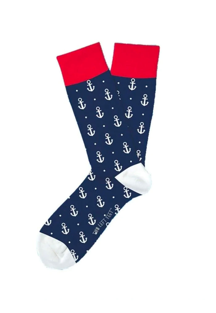 Two Left Feet Socks - Anchors Away